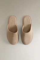 LEATHER MULE SLIPPERS
