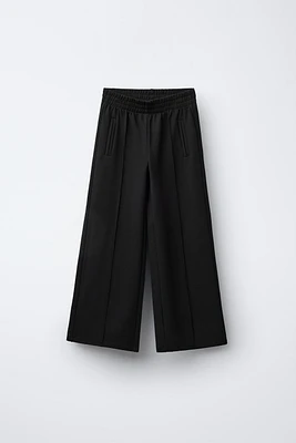 PANTALON WIDE LEG NERVURE
