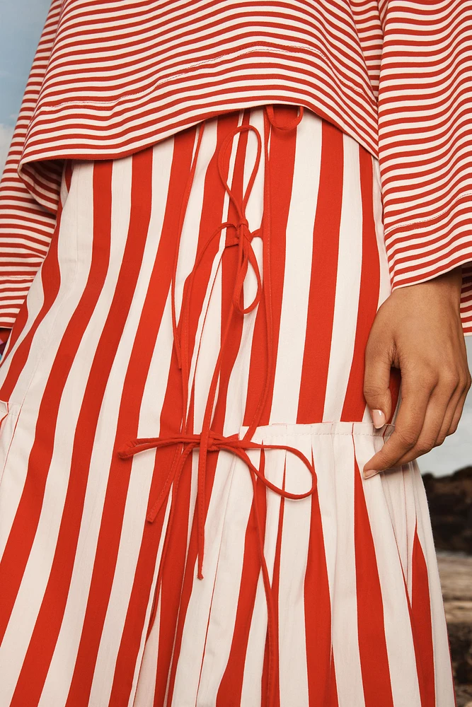 LIMITED EDITION STRIPED MIDI SKIRT