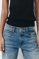 JEAN TRF COUPE LARGE À TAILLE MI-HAUTE