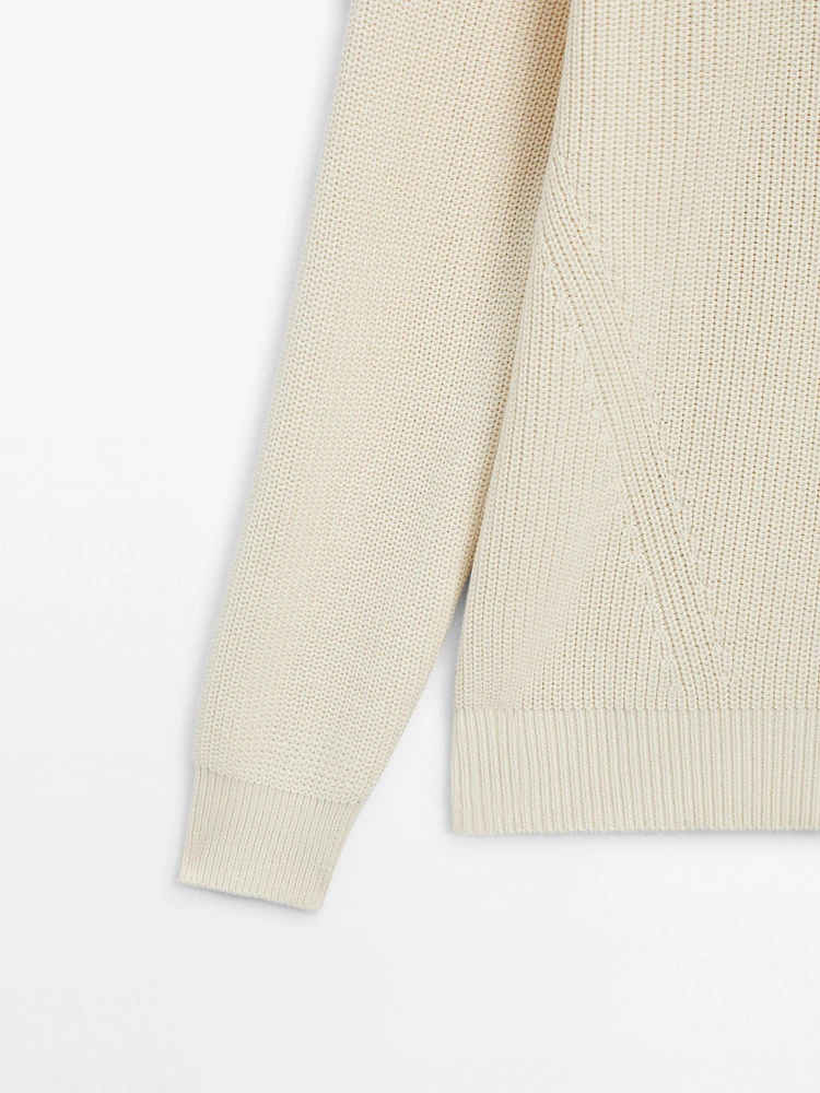 100% cotton knit sweater