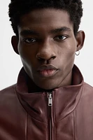 RELAXED FIT LEATHER JACKET