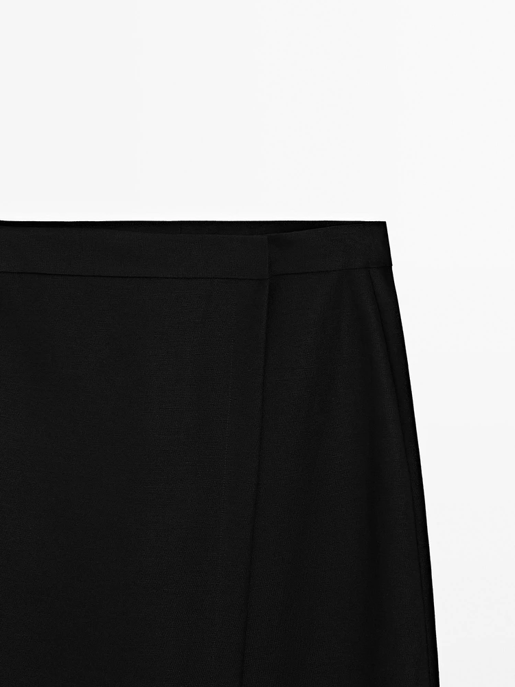 Jupe-culotte longue lin