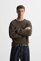 RELAXED FIT COTTON BLEND SWEATER