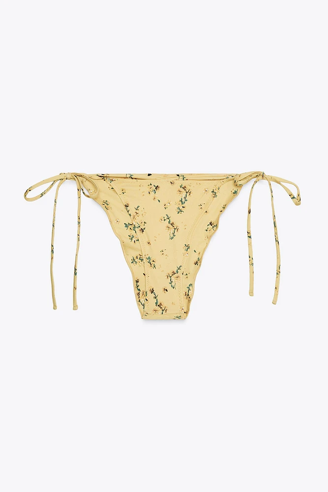 FLORAL TIE BIKINI BOTTOMS