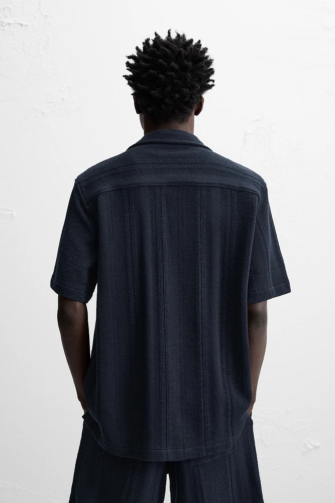 CHEMISE EN JACQUARD À RAYURES