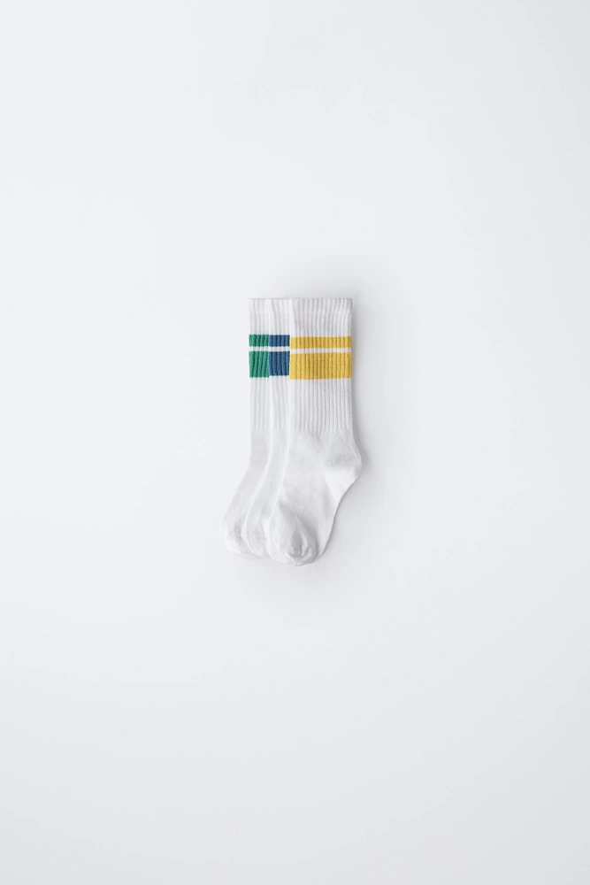 THREE-PACK OF STRIPED SOCKS