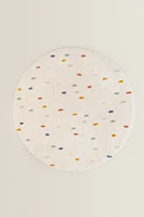 CHILDREN’S MULTICOLORED POLKA DOT COTTON AREA RUG
