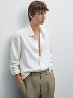 100% linen suit trousers