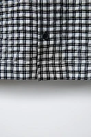 WRINKLED EFFECT PLAID SHIRT
