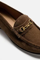 LEATHER LOAFERS WITH APPLIQUÉ