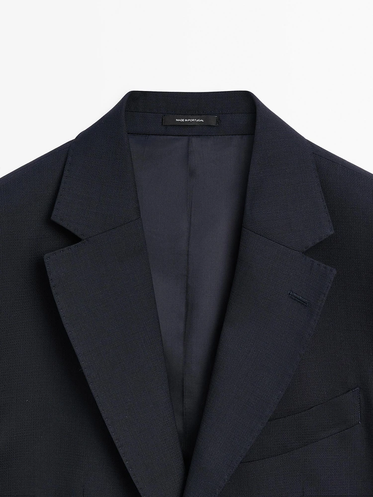 Veste de costume en laine mélangée