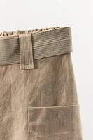 100% LINEN COMBINATION BERMUDA SHORTS LIMITED EDITION