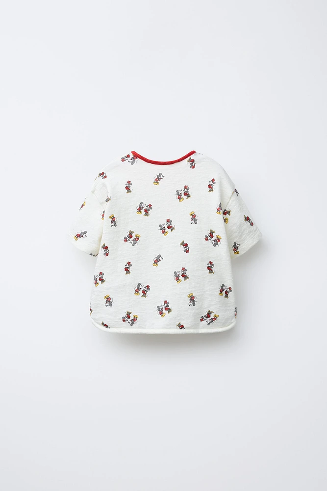 T-SHIRT TEXTURÉ IMPRIMÉ MICKEY ET MINNIE MOUSE © DISNEY