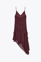 ZW COLLECTION EMBROIDERED ASYMMETRIC DRESS