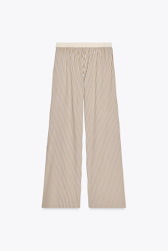 PANTALON DE PYJAMA À RAYURES CONTRASTÉES
