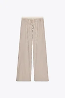 PANTALON DE PYJAMA À RAYURES CONTRASTÉES