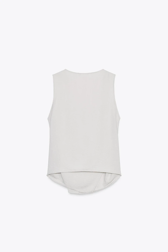 TOP GILET FLUIDE CROISÉ