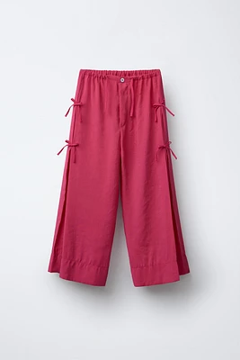 FLOWY PANTS WITH BOWS