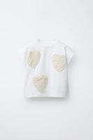 CROCHET HEART T-SHIRT
