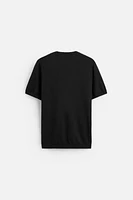 VISCOSE BLEND KNIT T-SHIRT