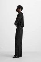 SEMI-SHEER T-SHIRT WITH FRONT OPENING