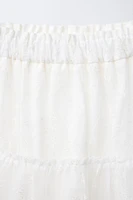 EMBROIDERED TULLE MIDI SKIRT