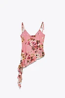 PRINTED TULLE CAMISOLE