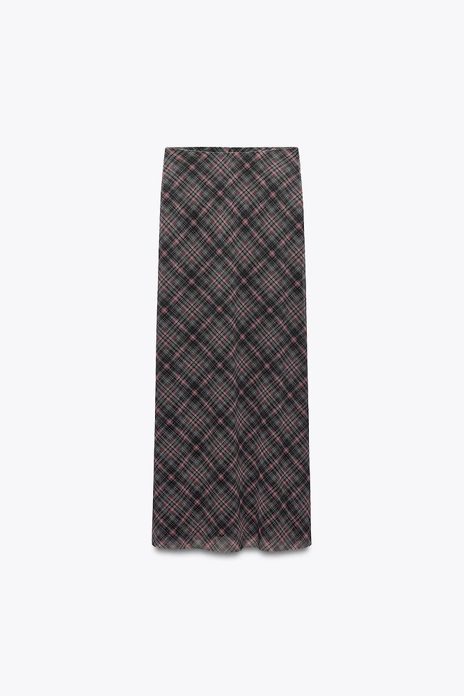 JUPE EN TULLE À CARREAUX