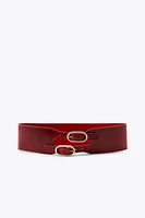 DOUBLE BUCKLE SASH BELT