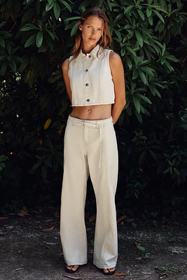 Z1975 HIGH-WAISTED BOOTCUT BELTED JEANS
