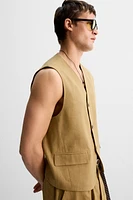 LIMITED EDITION LINEN-LYOCELL RELAXED FIT VEST