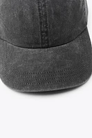 CASQUETTE EN SERGE EFFET DÉLAVÉ