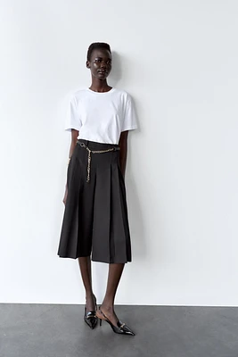 CHAIN BELT LONG SHORTS