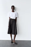 CHAIN BELT LONG SHORTS