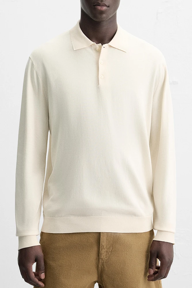 KNIT COTTON - LYOCELL POLO SHIRT