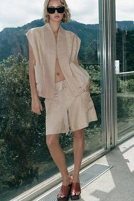 LIMITED EDITION 100% LINEN COMBINATION VEST