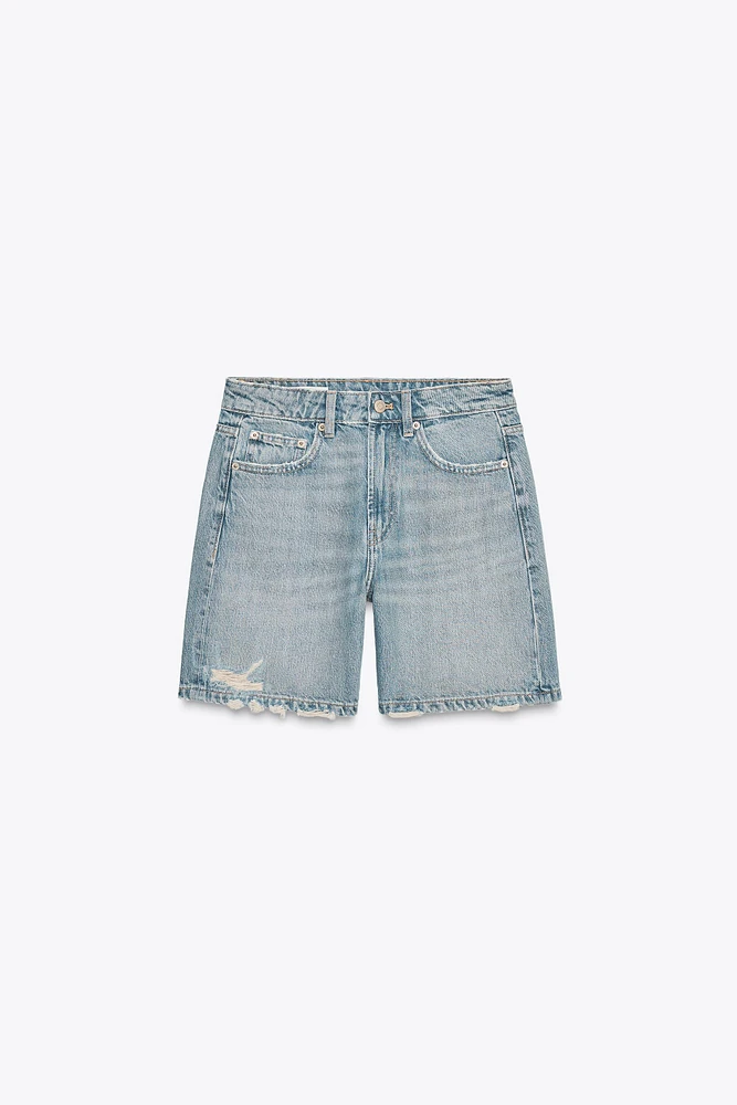 BERMUDA EN JEAN TRF TAILLE MOYENNE