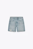 BERMUDA EN JEAN TRF TAILLE MOYENNE