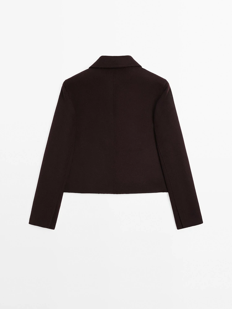 Short wool blend jacket