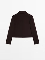 Short wool blend jacket