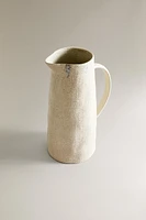 TEXTURED STONEWARE PITCHER