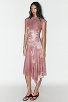 RUCHED TULLE DRESS