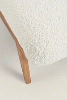 UPHOLSTERED BOUCLÉ WOOL ACCENT CHAIR