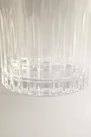 CRYSTALLINE TUMBLER WITH RAISED DESIGN