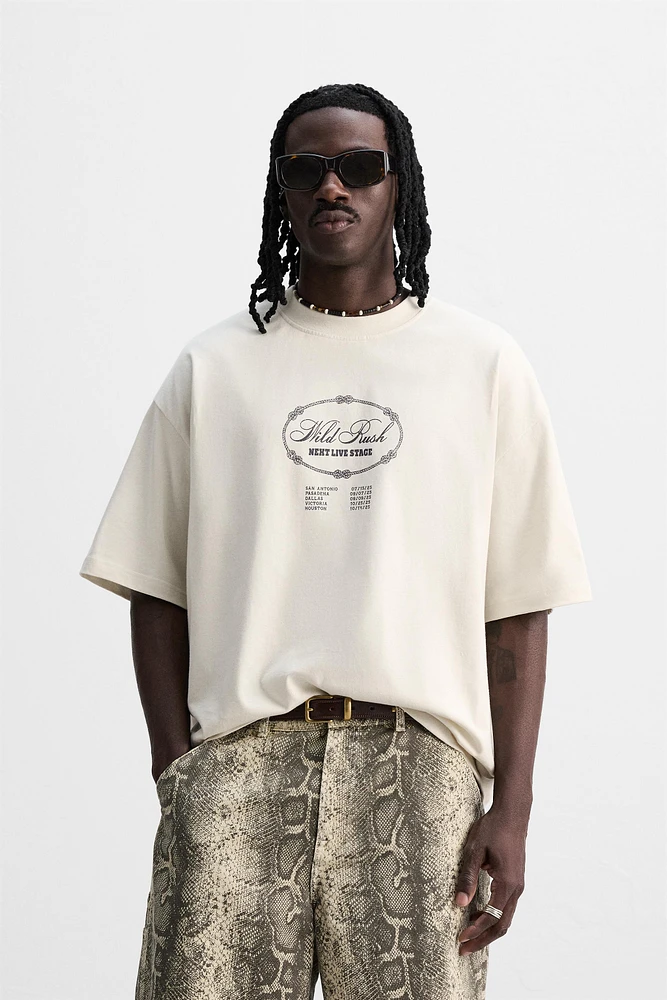 WASHED PRINT T-SHIRT