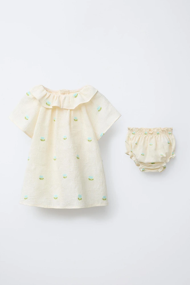 BLOUSE ET CULOTTE TEXTURE FLEURS