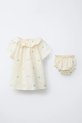 BLOUSE ET CULOTTE TEXTURE FLEURS