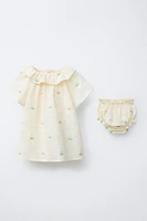 BLOUSE ET CULOTTE TEXTURE FLEURS