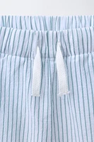 TEXTURED STRIPED SHORTS